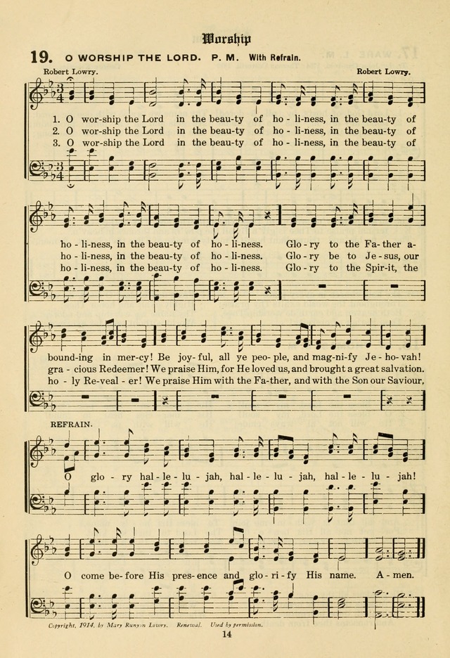 The Evangelical Hymnal page 16