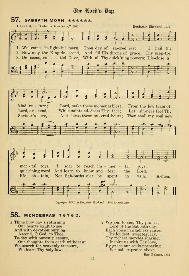The Evangelical Hymnal page 43