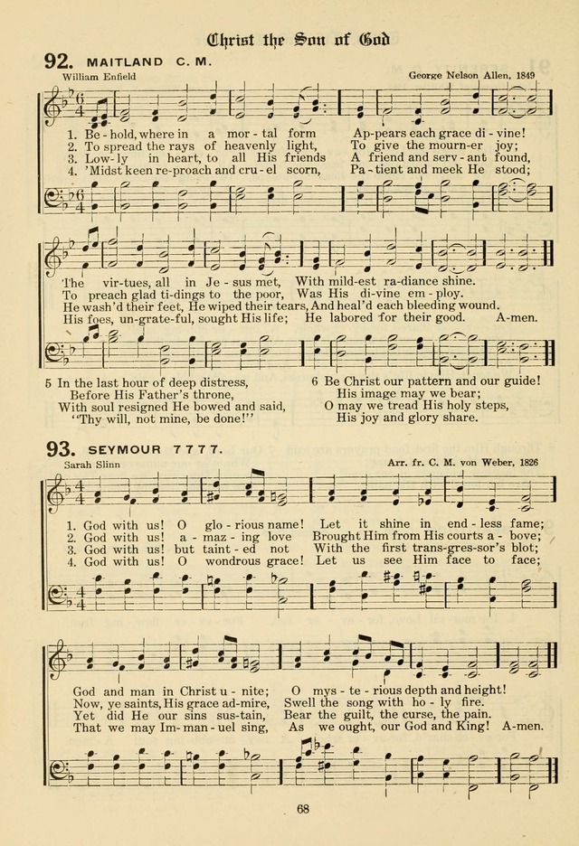 The Evangelical Hymnal page 70
