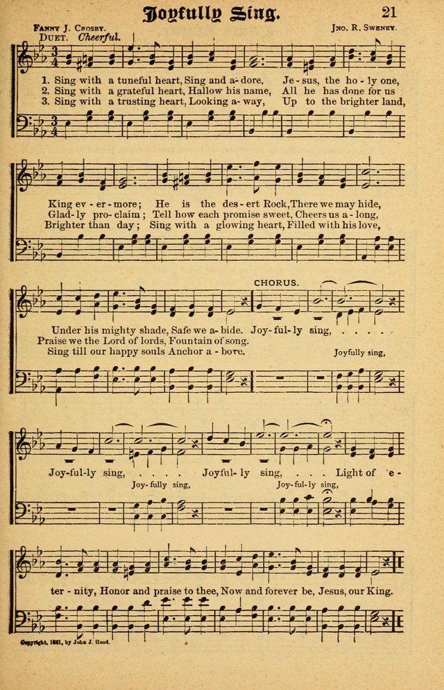 The Emory Hymnal No. 2: sacred hymns and music for use in public worship, Sunday-schools, social meetings and family worship page 21
