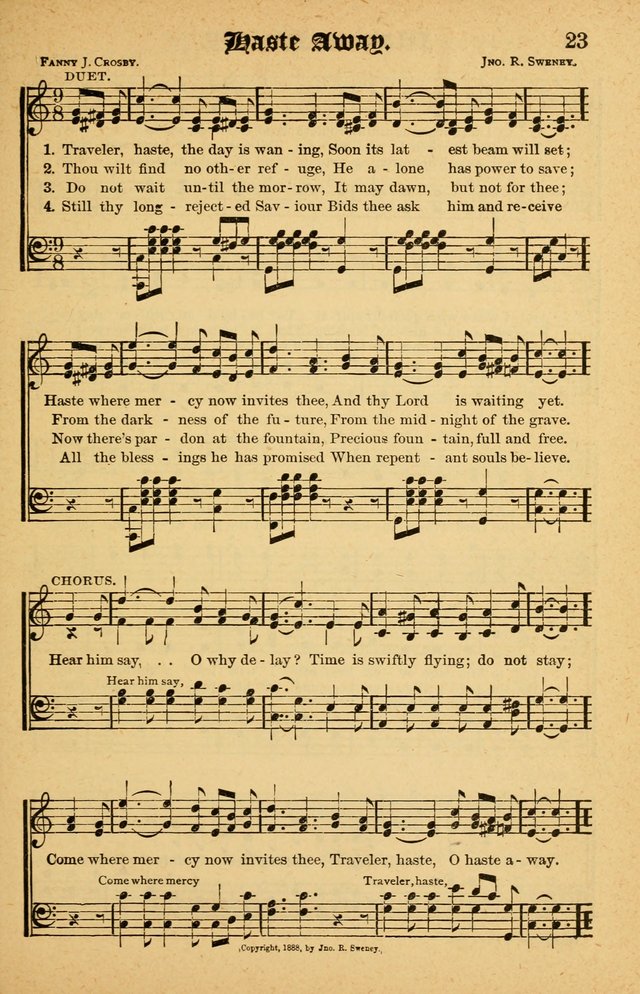 The Emory Hymnal No. 2: sacred hymns and music for use in public worship, Sunday-schools, social meetings and family worship page 23
