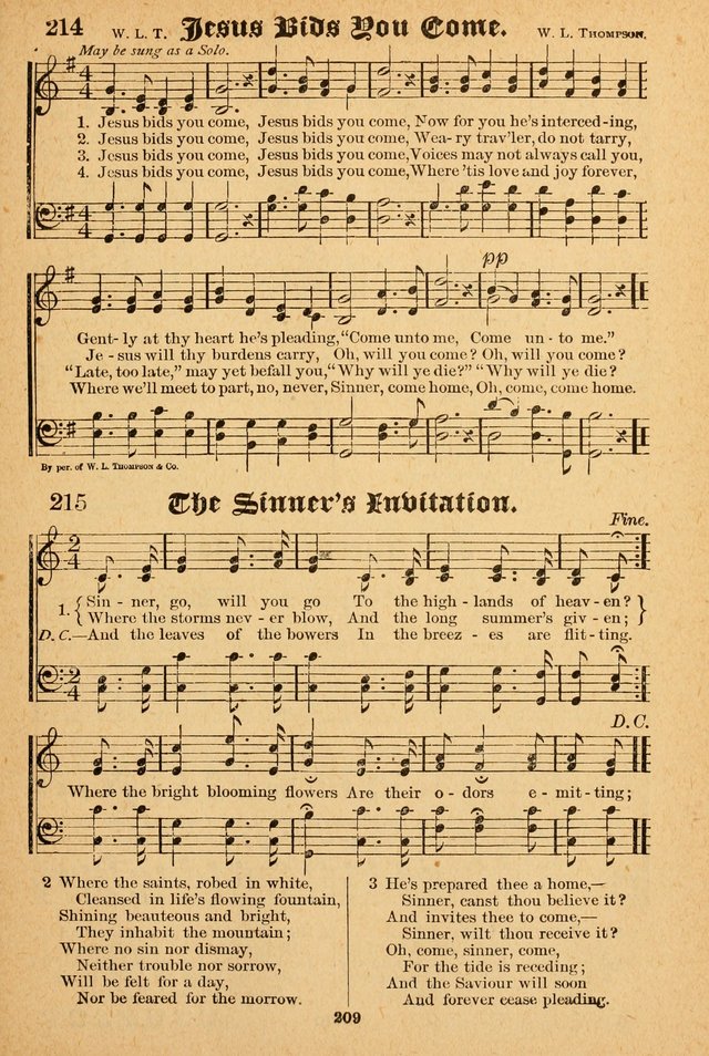 The Emory Hymnal: a collection of sacred hymns and music for use in public worship, Sunday-schools, social meetings and family worship page 207