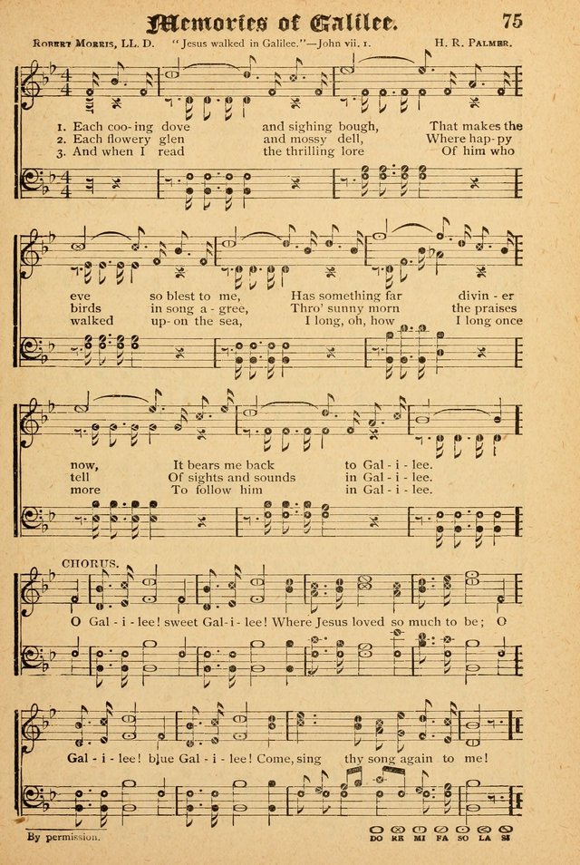 The Emory Hymnal: a collection of sacred hymns and music for use in public worship, Sunday-schools, social meetings and family worship page 75