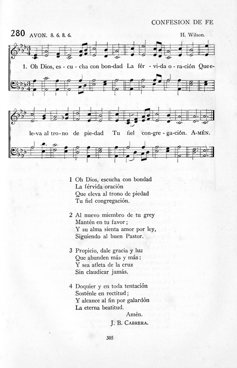 El Himnario para el uso de las Iglesias Evangelicas de Habla Espanola en Todo el Mundo page 305