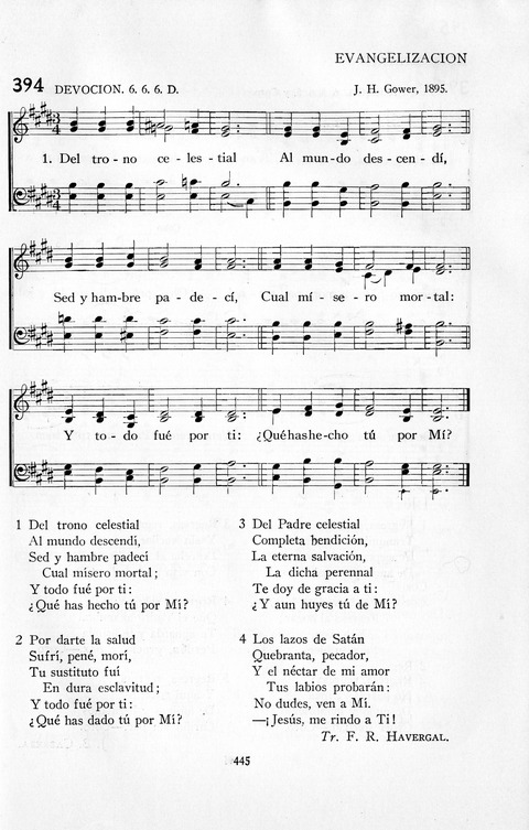 El Himnario para el uso de las Iglesias Evangelicas de Habla Espanola en Todo el Mundo page 446