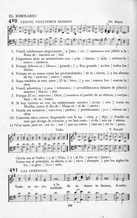 El Himnario para el uso de las Iglesias Evangelicas de Habla Espanola en Todo el Mundo page 549