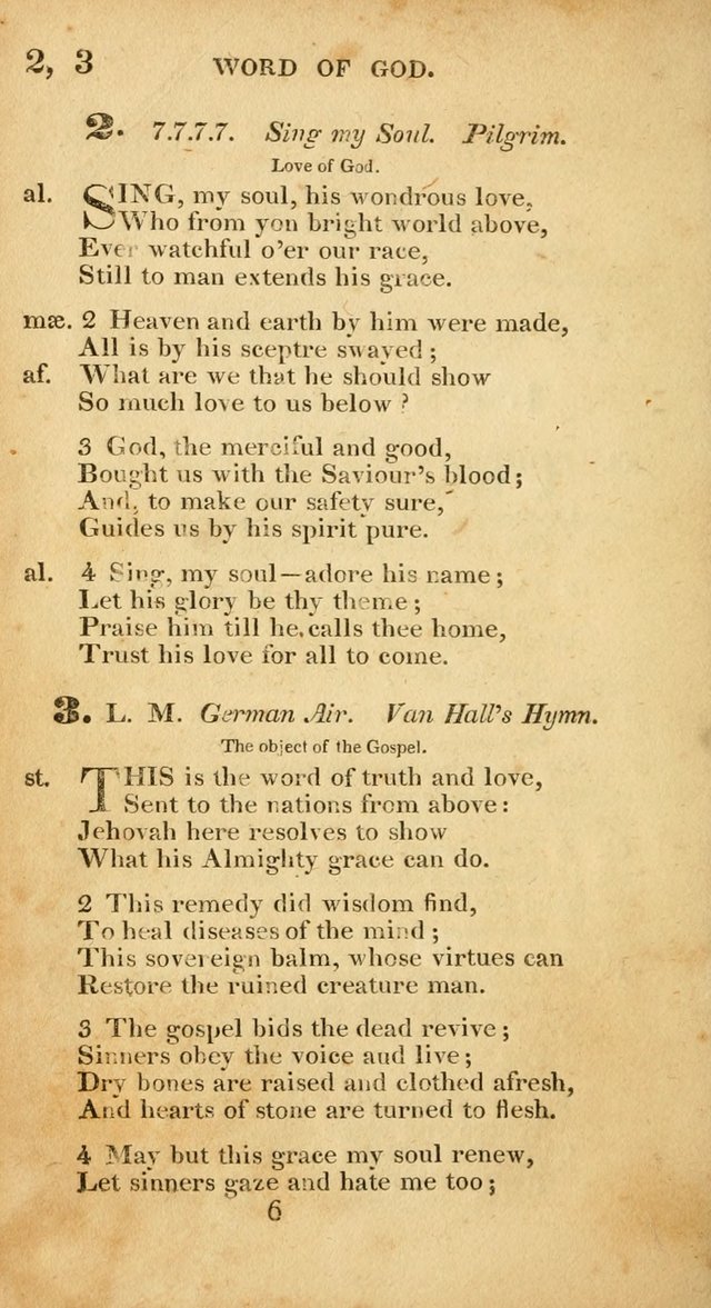 Evangelical Hymns: original and selected: designed for the use of families and private circles; for social prayer meetings, seasons of revival or oother occasions of special interest page 6