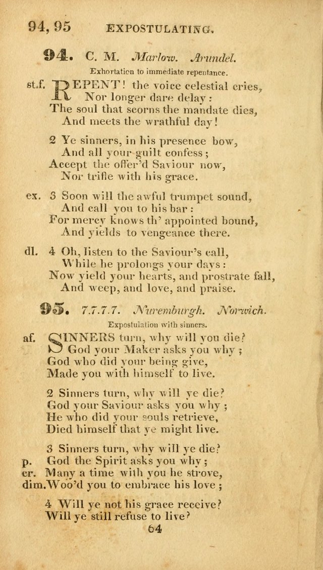 Evangelical Hymns: original and selected: designed for the use of families and private circles; for social prayer meetings, seasons of revival or oother occasions of special interest page 62