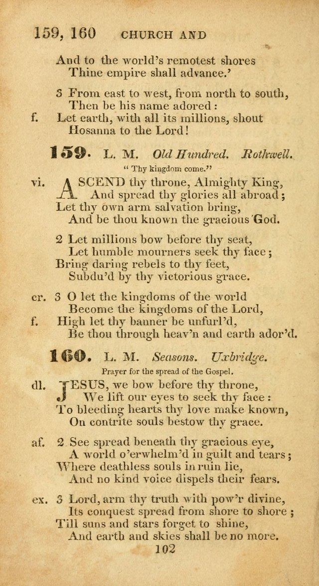 Evangelical Hymns: original and selected: designed for the use of families and private circles; for social prayer meetings, seasons of revival or oother occasions of special interest page 98