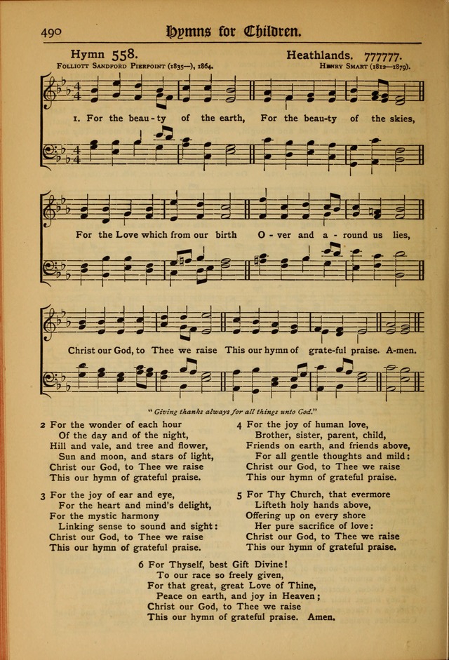 The Evangelical Hymnal with Tunes page 494