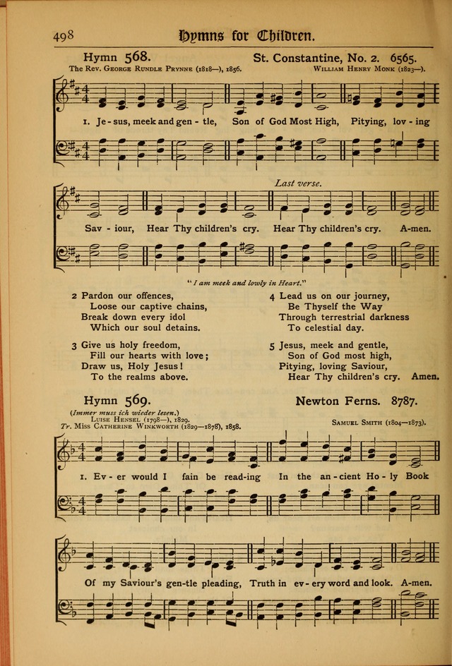 The Evangelical Hymnal with Tunes page 502