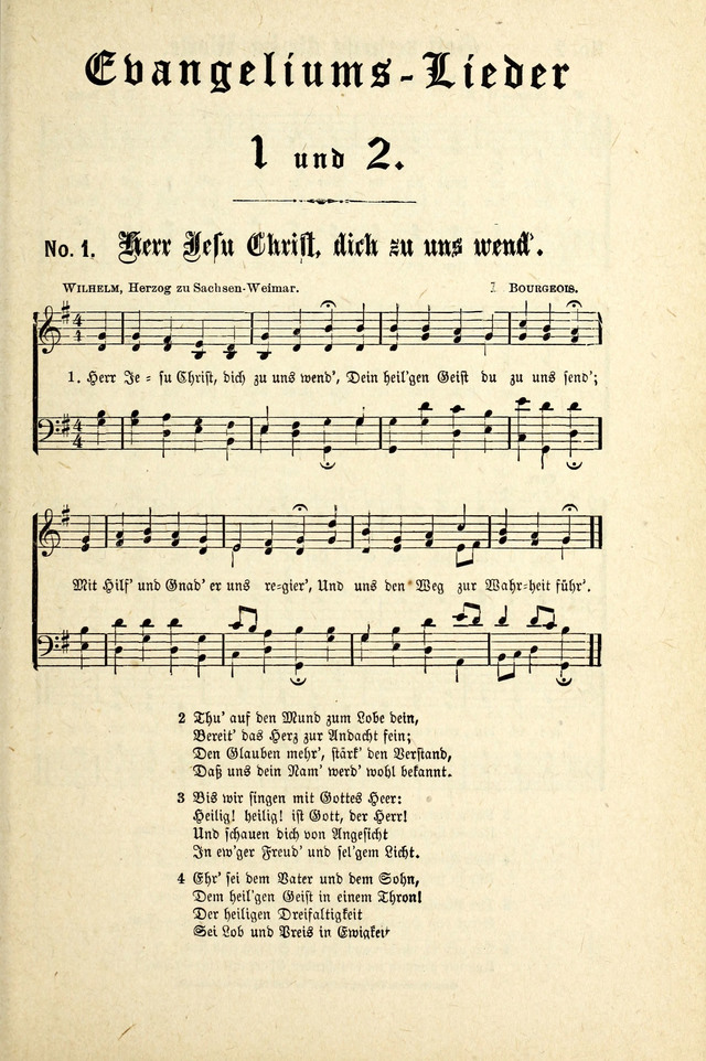 Evangeliums-Lieder 1 und 2 (Gospel Hymns) page 1