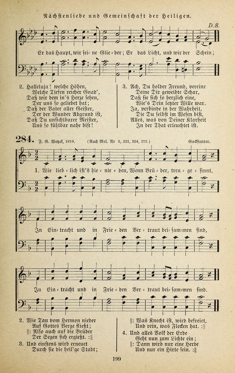 Evangelischer Liederschatz: eine Auswahl der bekanntesten Kernlieder für Sonntags-Schule, Vereine und Gottesdienste (2. Auflage) page 199
