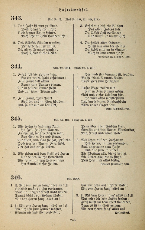 Evangelischer Liederschatz: eine Auswahl der bekanntesten Kernlieder für Sonntags-Schule, Vereine und Gottesdienste (2. Auflage) page 246
