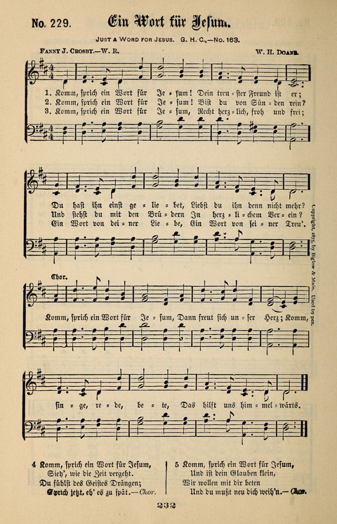 Evangeliums-Lieder 1 und 2: (Gospel Hymns) mit deutschen Kernliedern page 232