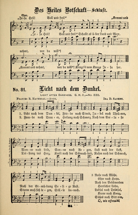Evangeliums-Lieder 1 und 2: (Gospel Hymns) mit deutschen Kernliedern page 81