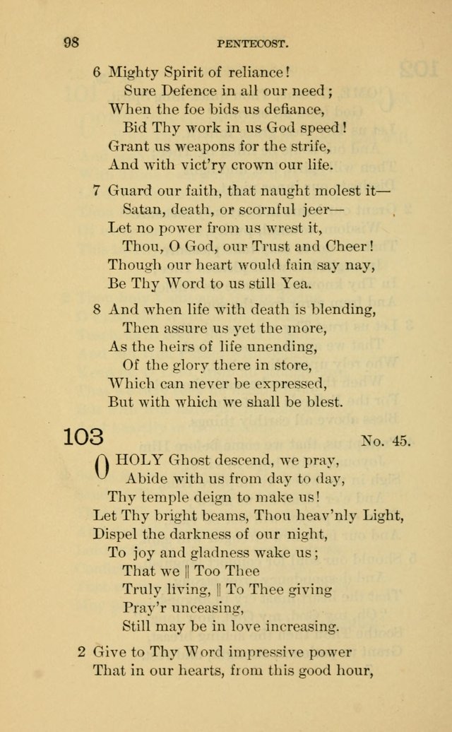 Evangelical Lutheran Hymnal page 98