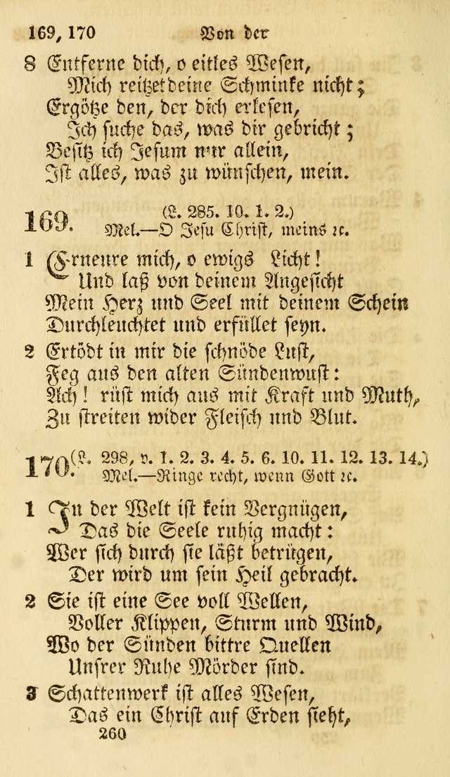 Evangelische Lieder-Sammlung: genommen aus der Liedersammlung und dem Gemeinschaftlichen Gesangbuch in den evanglischen Gemeinen page 260