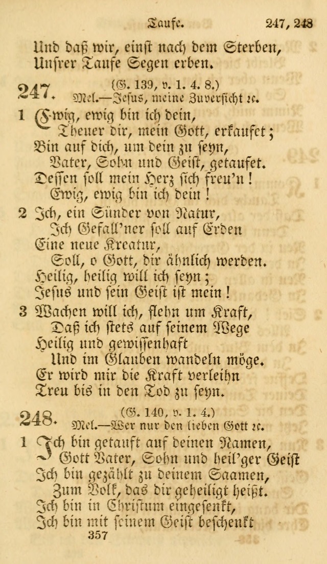 Evangelische Lieder-Sammlung: genommen aus der Liedersammlung und dem Gemeinschaftlichen Gesangbuch in den evanglischen Gemeinen page 357