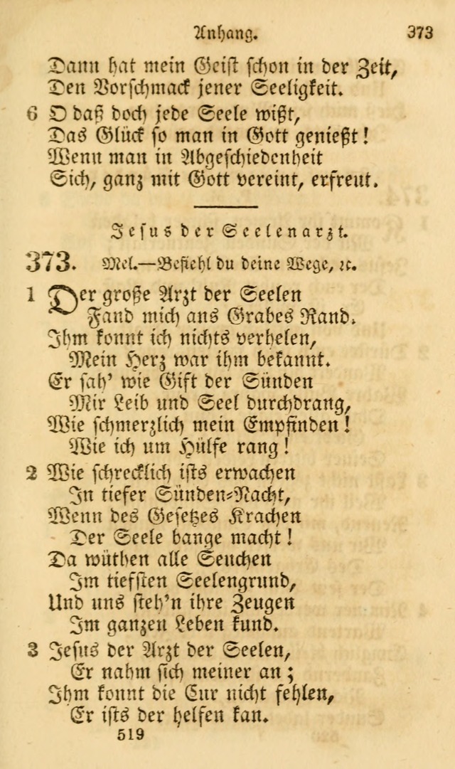Evangelische Lieder-Sammlung: genommen aus der Liedersammlung und dem Gemeinschaftlichen Gesangbuch in den evanglischen Gemeinen page 519