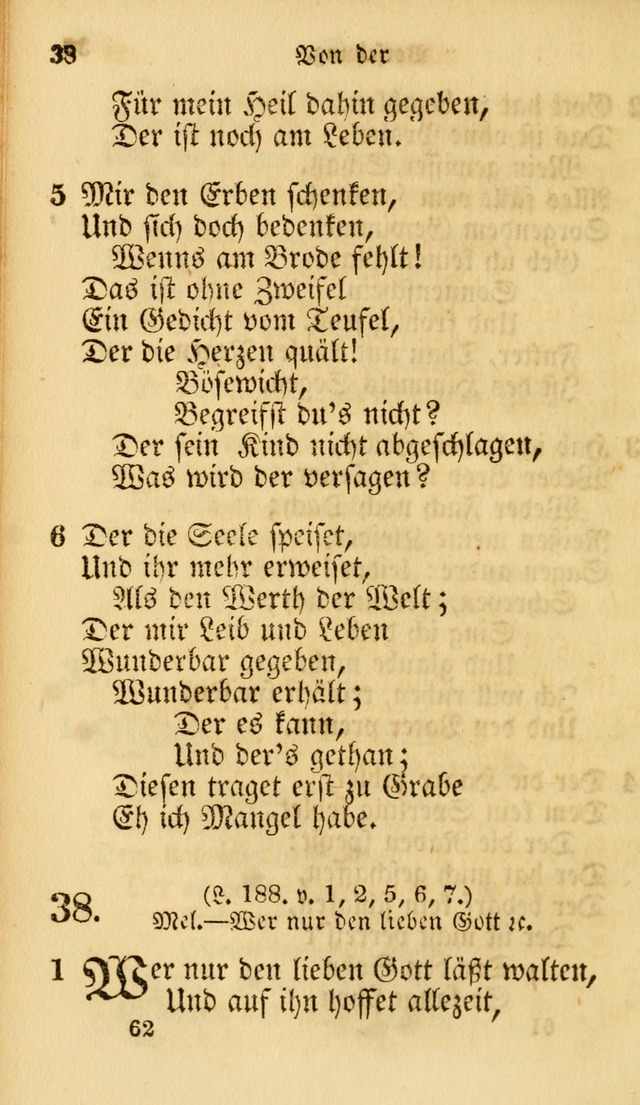 Evangelische Lieder-Sammlung: genommen aus der Liedersammlung und dem Gemeinschaftlichen Gesangbuch in den evanglischen Gemeinen page 62