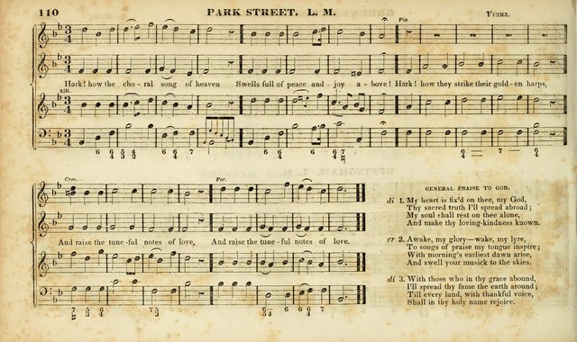 Evangelical Musick: or, The Sacred Minstrel and Sacred Harp United: consisting of a great variety of psalm and hymn tunes, set pieces, anthems, etc. (10th ed) page 110