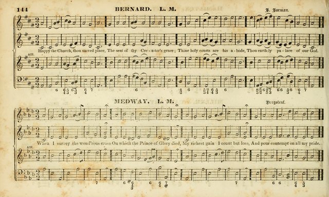 Evangelical Musick: or, The Sacred Minstrel and Sacred Harp United: consisting of a great variety of psalm and hymn tunes, set pieces, anthems, etc. (10th ed) page 144