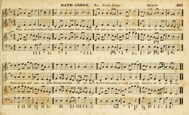 Evangelical Musick: or, The Sacred Minstrel and Sacred Harp United: consisting of a great variety of psalm and hymn tunes, set pieces, anthems, etc. (10th ed) page 207