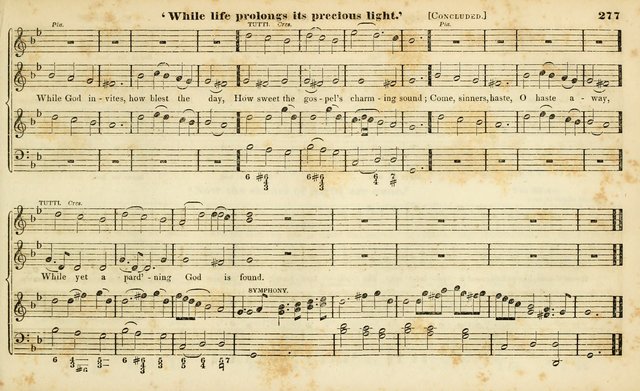Evangelical Musick: or, The Sacred Minstrel and Sacred Harp United: consisting of a great variety of psalm and hymn tunes, set pieces, anthems, etc. (10th ed) page 277