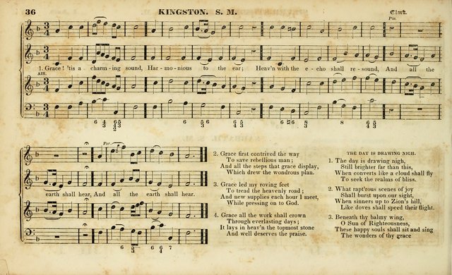 Evangelical Musick: or, The Sacred Minstrel and Sacred Harp United: consisting of a great variety of psalm and hymn tunes, set pieces, anthems, etc. (10th ed) page 36