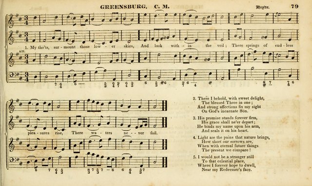 Evangelical Musick: or, The Sacred Minstrel and Sacred Harp United: consisting of a great variety of psalm and hymn tunes, set pieces, anthems, etc. (10th ed) page 79
