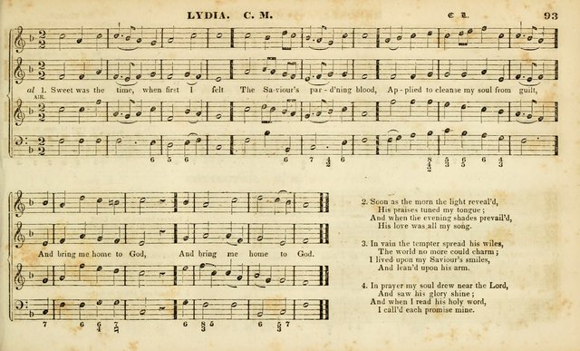 Evangelical Musick: or, The Sacred Minstrel and Sacred Harp United: consisting of a great variety of psalm and hymn tunes, set pieces, anthems, etc. (10th ed) page 93
