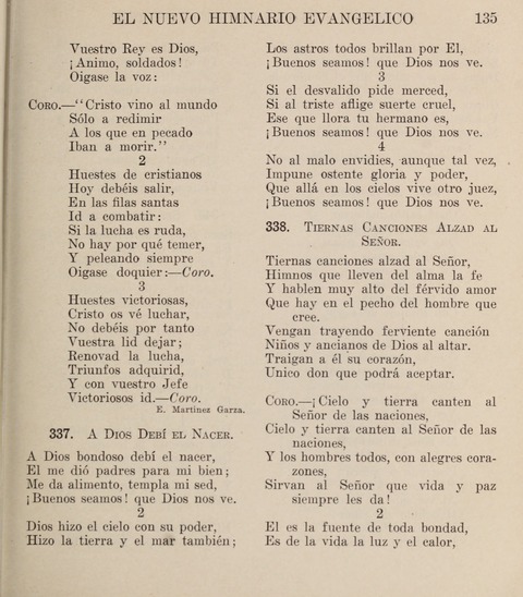 El Nuevo Himnario Evangelico para el uso de las Iglesias Evangelicas de Habla Espanol en Todo el Mundo page 135