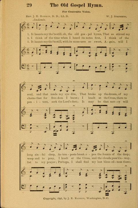 Echoes of Paradise: a choice collection of Christian hymns suitable for Sabbath schools and all other departments of religious work page 28
