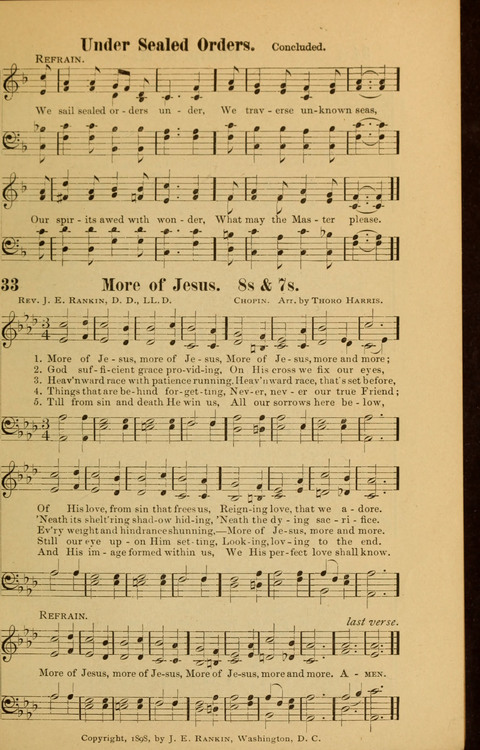 Echoes of Paradise: a choice collection of Christian hymns suitable for Sabbath schools and all other departments of religious work page 33