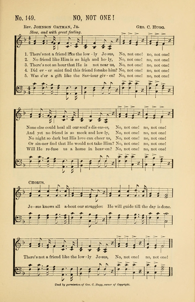 Exalted Praise: a twentieth century collection of sacred hymns for the church, Sunday school, and devotional meetings page 149