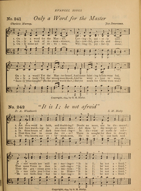 Evangel Songs: words and music, suitable for all services of sacred song page 195