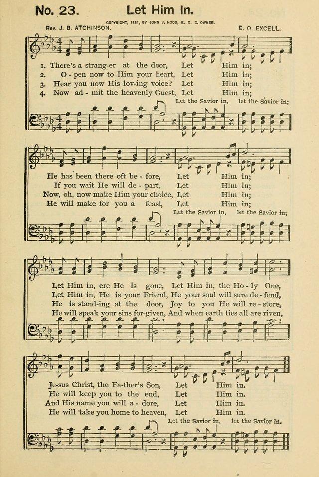 Excellent Songs: for the Church and Sunday School page 23