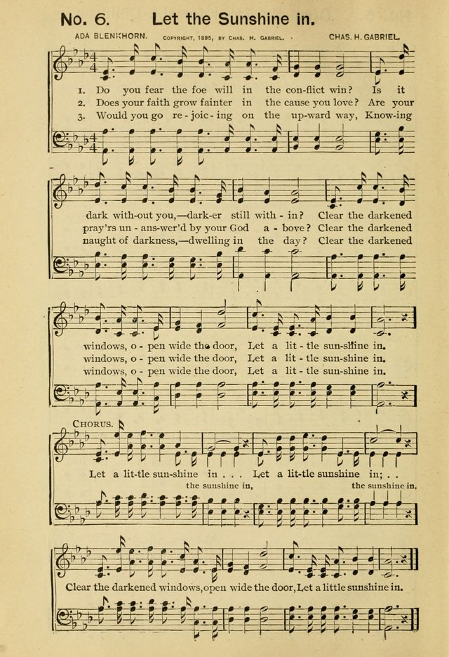 Excellent Songs: for the Church and Sunday School page 6