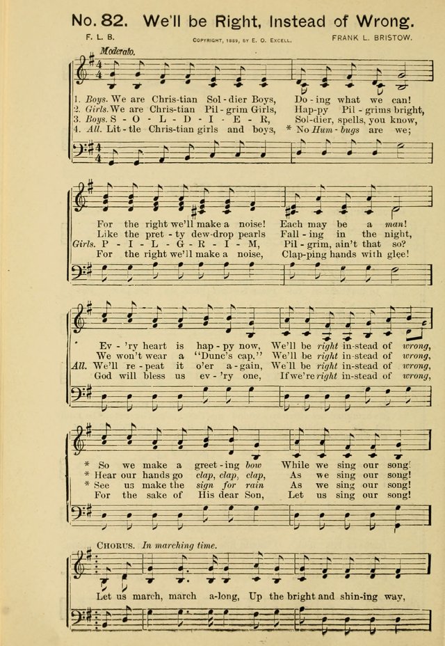 Excellent Songs: for the Church and Sunday School page 82