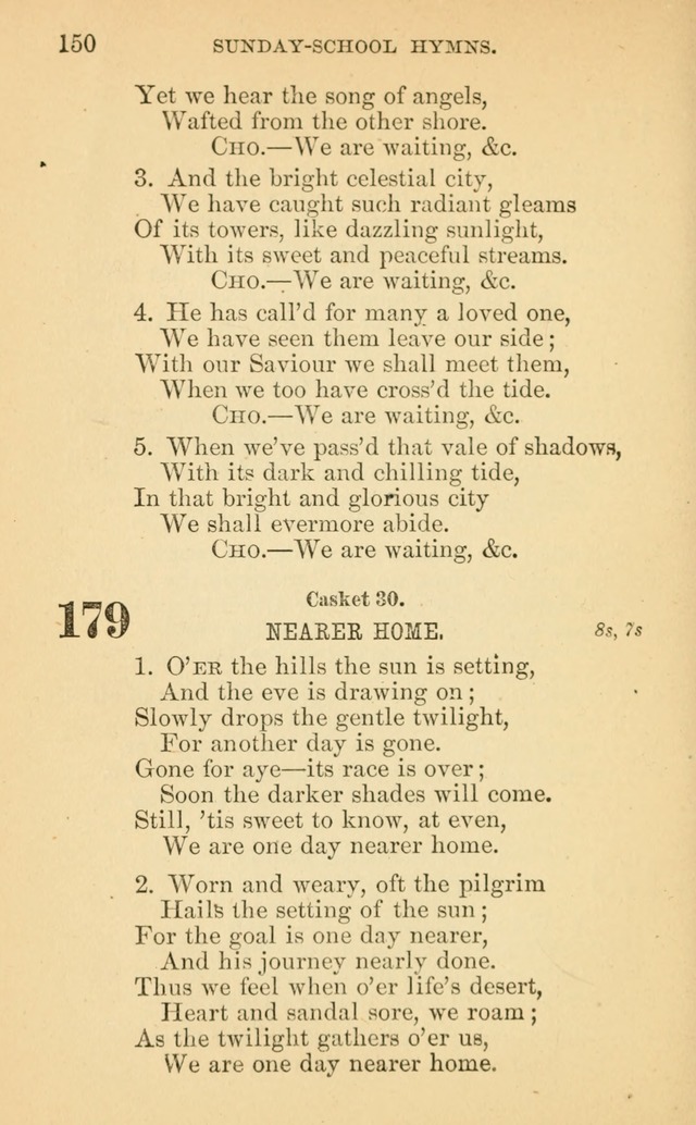 The Eclectic Sabbath School Hymn Book page 150