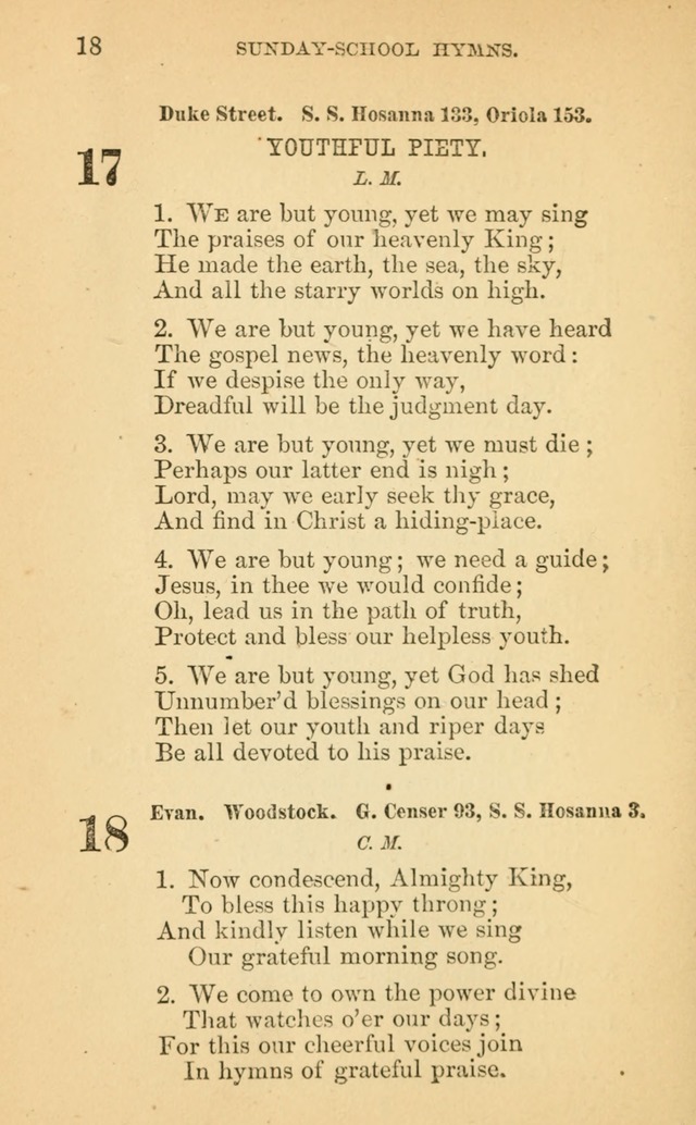 The Eclectic Sabbath School Hymn Book page 18