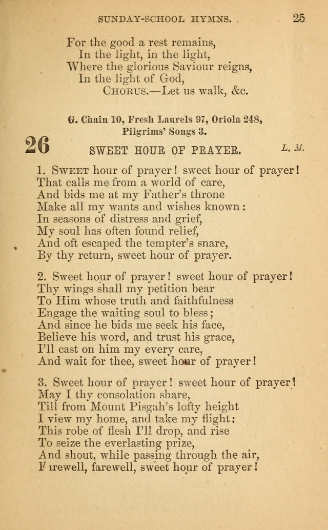 The Eclectic Sabbath School Hymn Book page 25