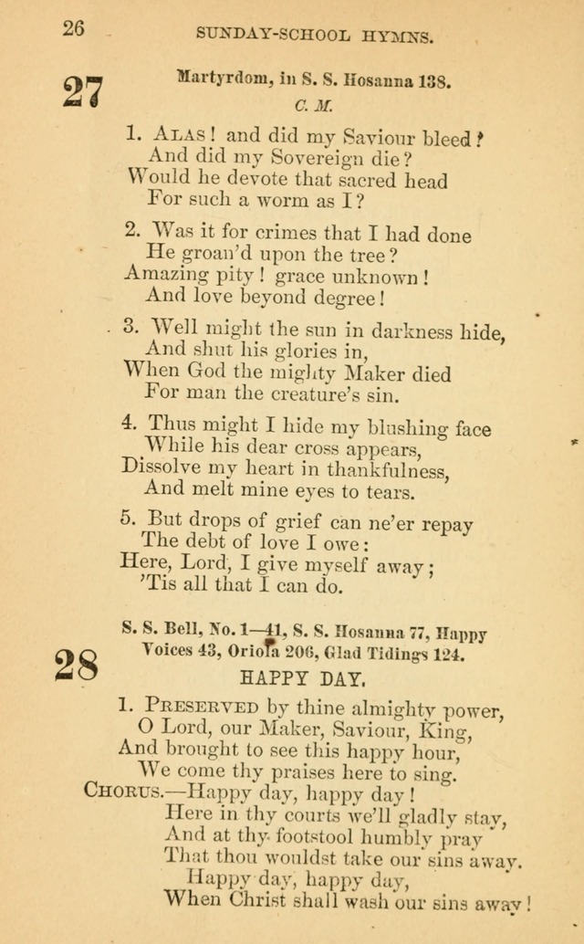 The Eclectic Sabbath School Hymn Book page 26
