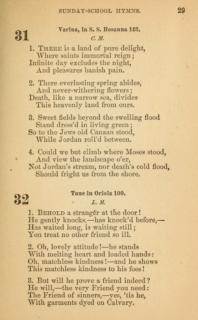 The Eclectic Sabbath School Hymn Book page 29