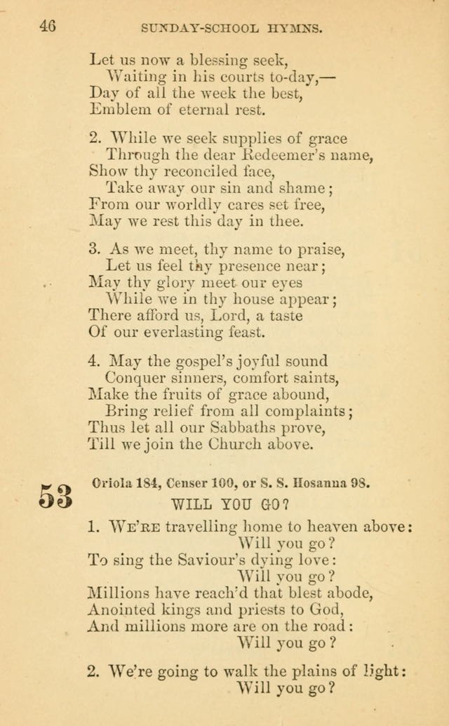 The Eclectic Sabbath School Hymn Book page 46