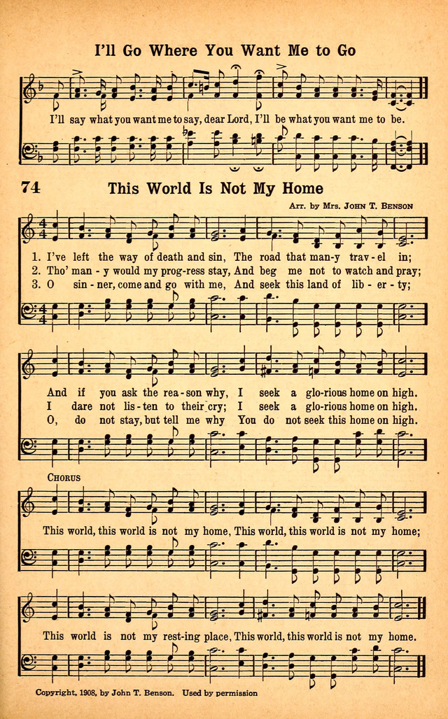 Evangel Songs page 73