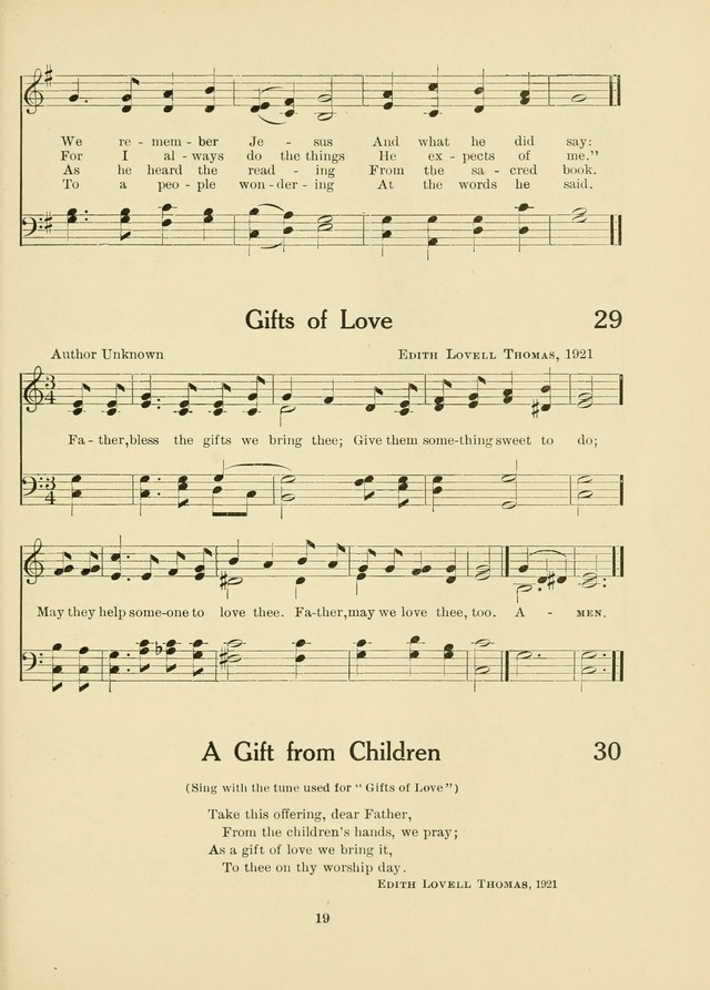 A First Book in Hymns and Worship page 19