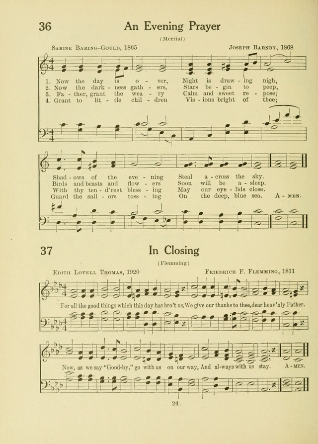A First Book in Hymns and Worship page 24