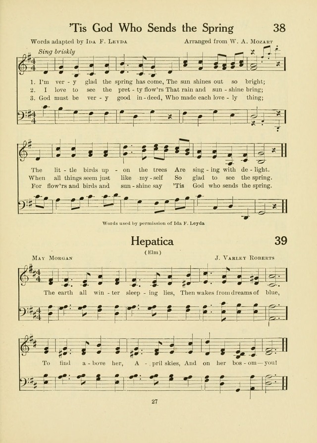 A First Book in Hymns and Worship page 27